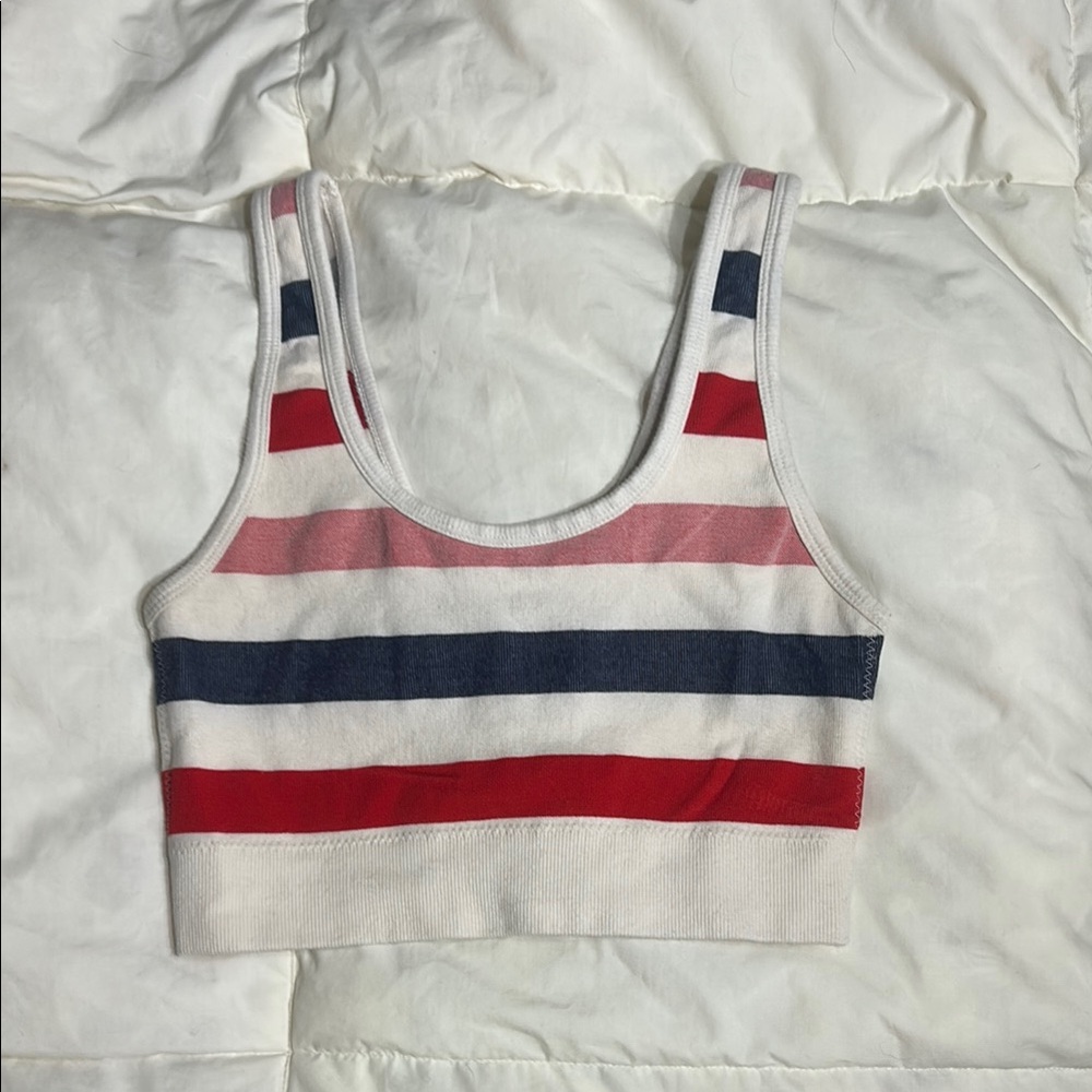 Aerie Striped Tank Top - Red, Blue, White
